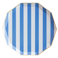 Palisades Blue Cabana Stripe Dinner Plates
