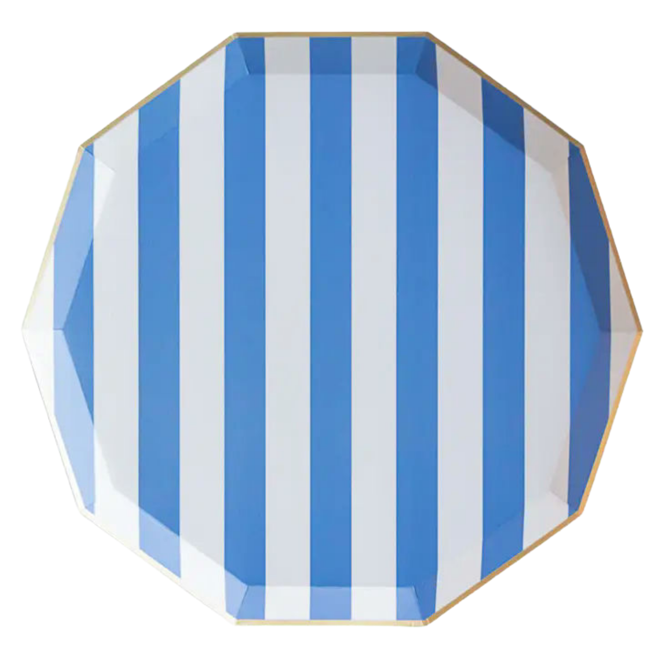 Palisades Blue Cabana Stripe Dinner Plates
