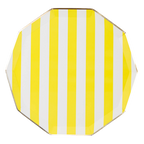 Yellow Signature Cabana Stripe Large Dinner Plates