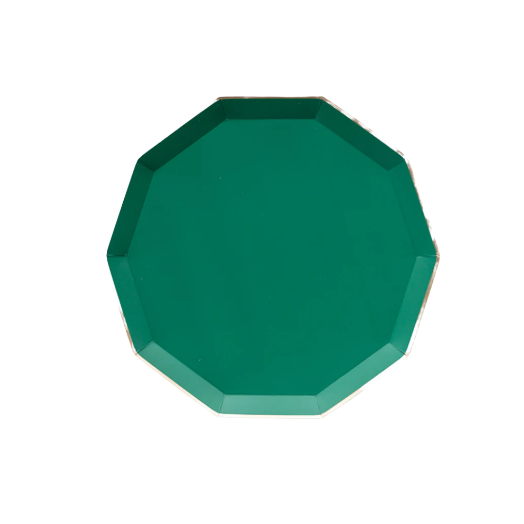 Emerald Green Large Dinner Plates