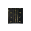 Black with Gold Bow Striped Cocktail Napkins