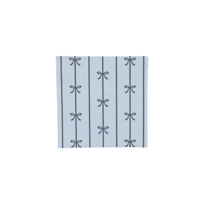 Sky Blue Signature Bow Napkins - 2 Sizes