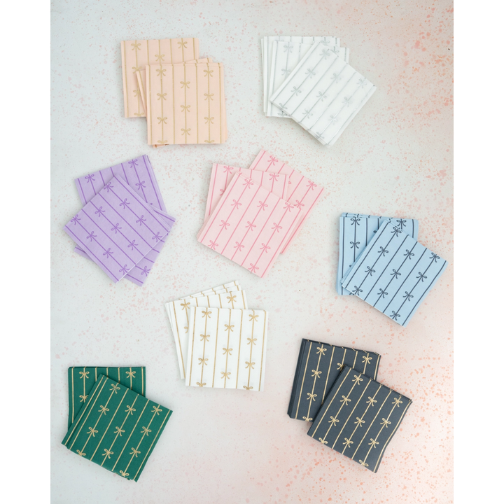Sky Blue Signature Bow Napkins - 2 Sizes