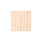 Peach with Gold Bow Striped Cocktail Napkin