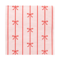 Red Bow Stripe Pattern Cocktail Napkins