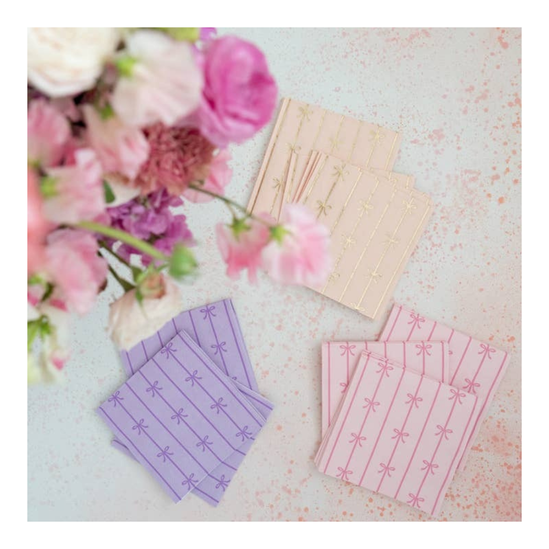Lilac Signature Bow Small Napkins