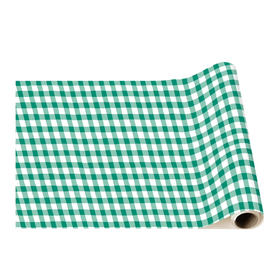 Emerald Green Gingham Table Runner