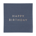 Midnight Blue and Gold "Happy Birthday" Cocktail Napkins