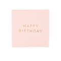 Petal Pink Signature Happy Birthday Cocktail Napkins