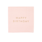 Petal Pink Signature Happy Birthday Cocktail Napkins