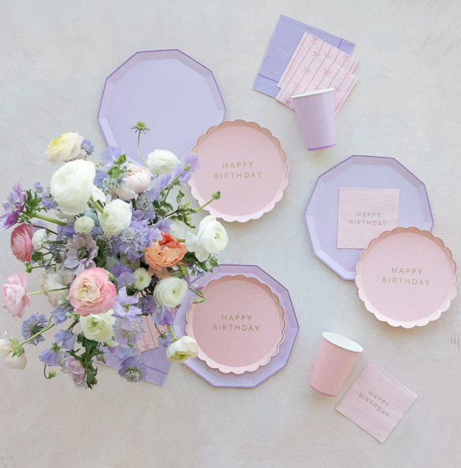 Petal Pink Signature Happy Birthday Cocktail Napkins