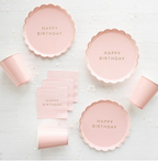 Petal Pink Signature Happy Birthday Cocktail Napkins