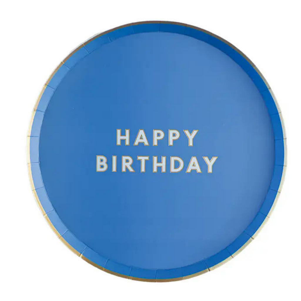 Palisades Blue "Happy Birthday" Small Plates