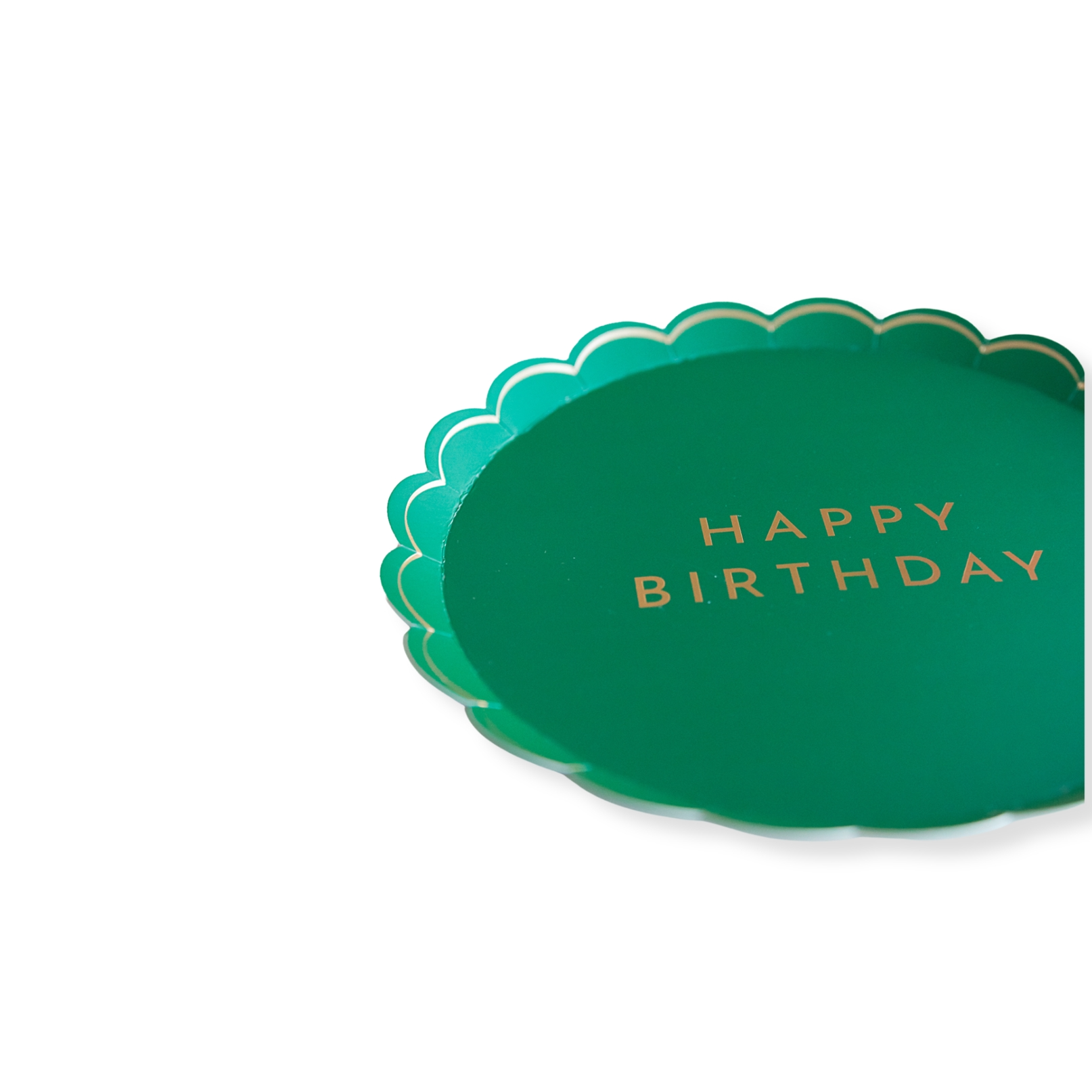 Emerald Green Happy Birthday Small Plates