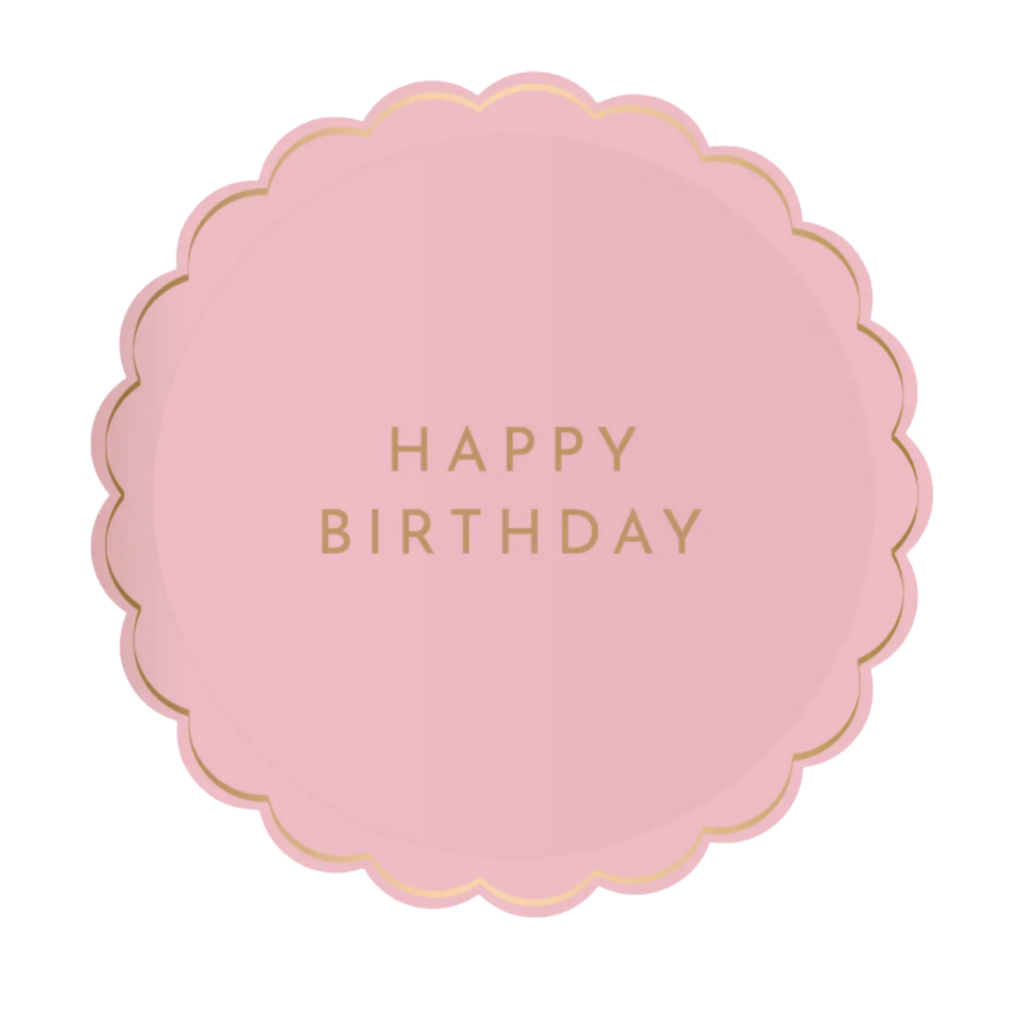 Petal Pink Happy Birthday Small Plates