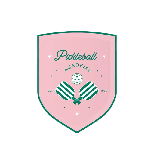 Pink Pickleball Crest Small Appetizer Dessert Plate