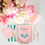 Pink Pickleball Crest Small Appetizer Dessert Plate
