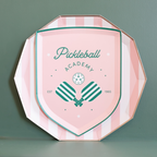 Pink & Green Pickleball Small Appetizer Dessert Plates