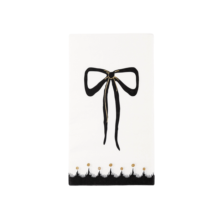 White & Black Elegant Halloween Guest Napkins