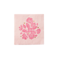 Petal Pink with Gold Elegant Floral Cocktail Napkin