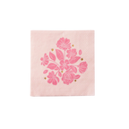 Petal Pink with Gold Elegant Floral Cocktail Napkin