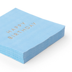 Sky Blue Happy Birthday Cocktail Napkins