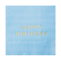Sky Blue Happy Birthday Cocktail Napkins