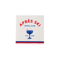 Blue and Red "Apres Ski" Cocktail Napkins