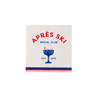 Blue and Red "Apres Ski" Cocktail Napkins