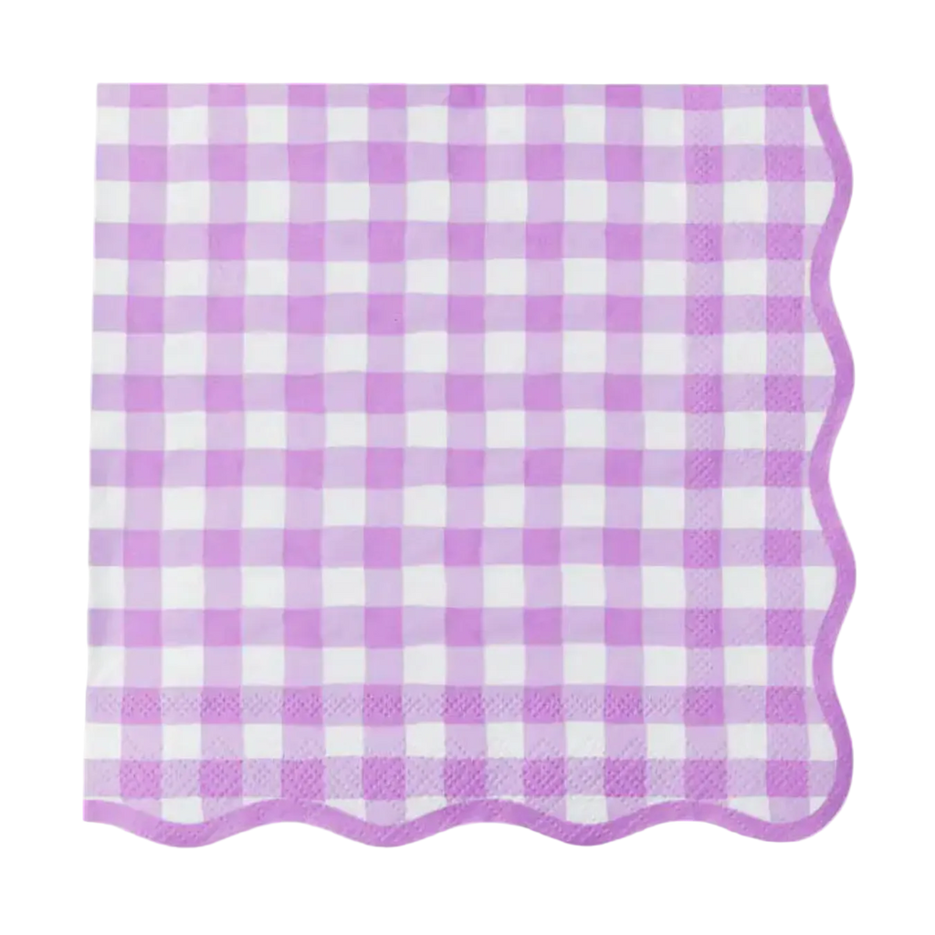 Le Lilac Elegant Gingham Dinner Napkins