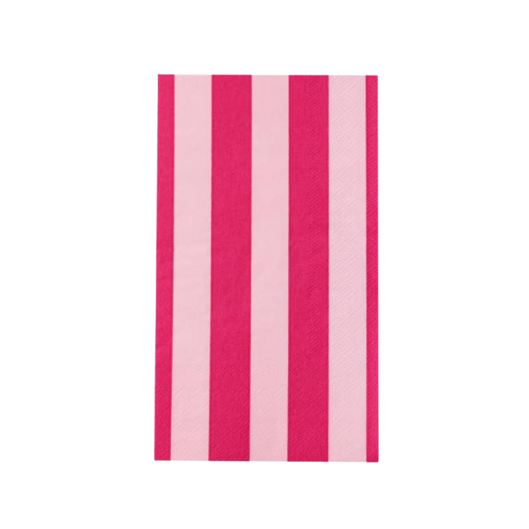 Light & Haute Pink Striped Signature Cabana Guest Napkins