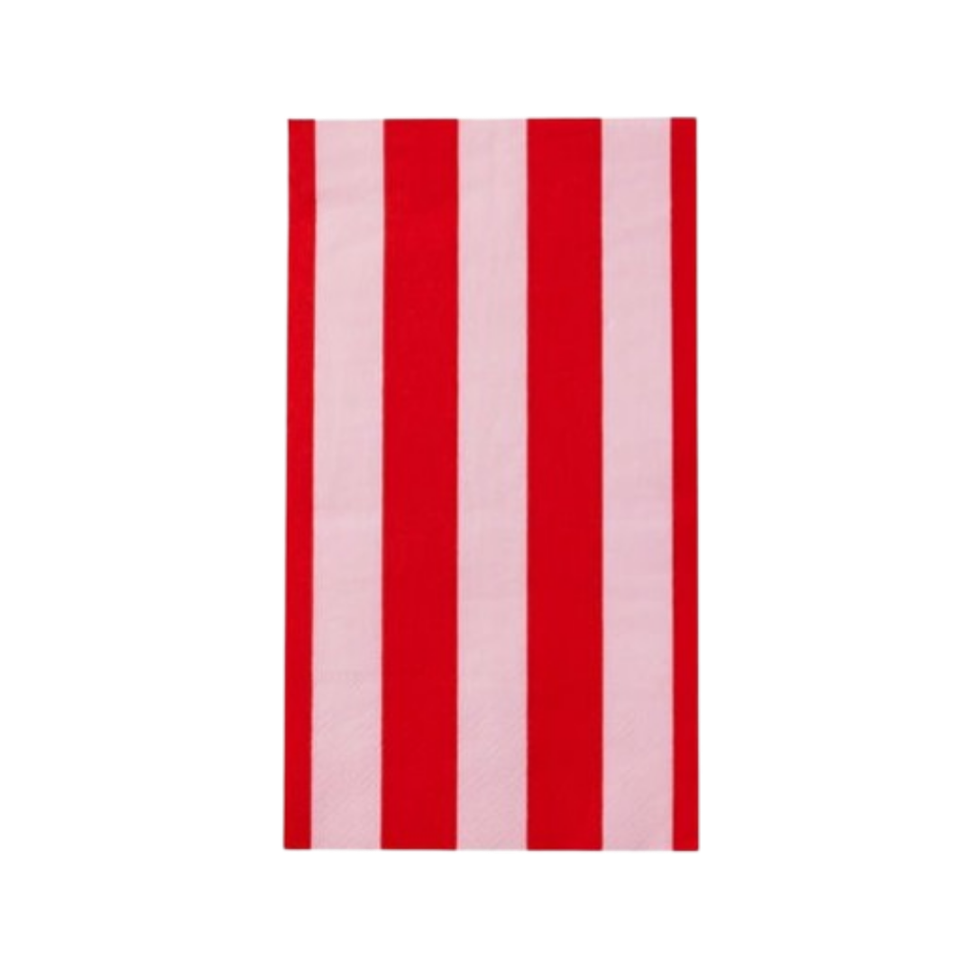 Pink and Red Striped Guest Napkins