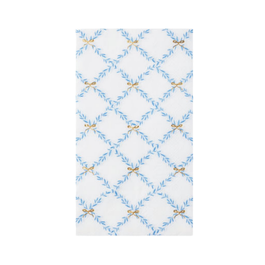 Sky Blue Trellis Guest Napkin