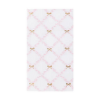 Pink and Gold Trellis with Bows Guest Towels