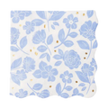 Belle Blue Elegant Floral Dinner Napkins