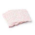 Petal Pink with Gold Elegant Floral Paper Dinner Napkin