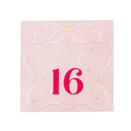 Pink Bow Sweet 16 Dinner Napkins