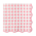 Petal Pink Gingham Dinner Napkins