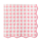 Petal Pink Gingham Dinner Napkins