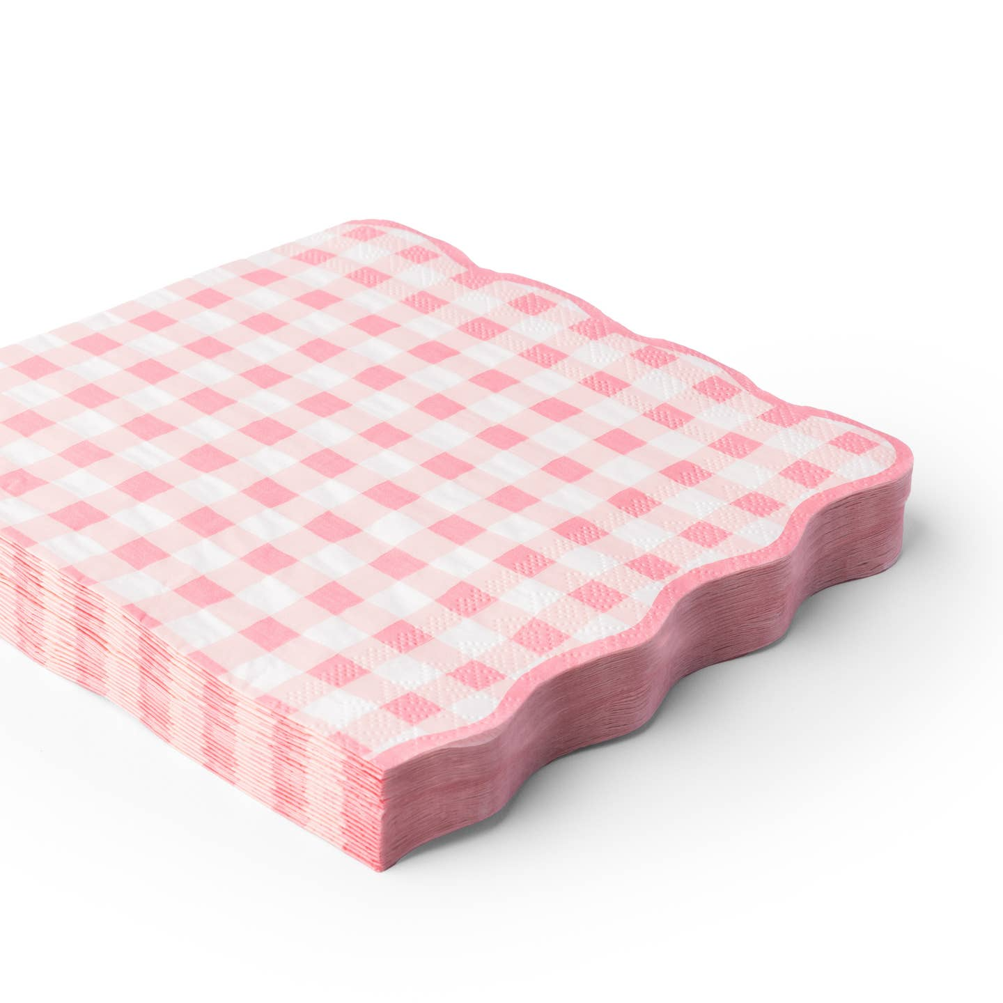 Petal Pink Gingham Dinner Napkins