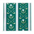 Emerald Green with Gold Golf Dinner Napkins