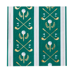 Emerald Green with Gold Golf Dinner Napkins