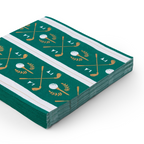 Emerald Green with Gold Golf Dinner Napkins