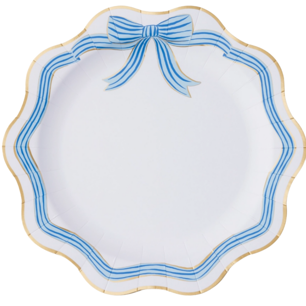 Blue Bow Dinner Plates