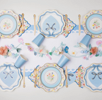 Blue Bow Dinner Plates