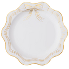 Cream Bow Dinner Plates