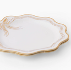 Cream Bow Dinner Plates