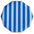 Light & Dark Blue Cabana Dinner Plates