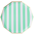 Mint Cabana Stripe Dinner Plates