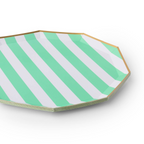 Mint Cabana Stripe Dinner Plates